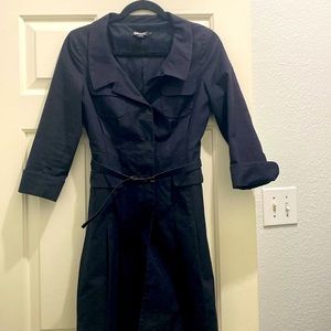 DKNY Navy Black 3/25 coat dress